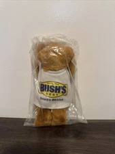 Vintage 1999 Animal Fair Promo Bush's Best Baked Beans Plush Dog Brown 7" New
