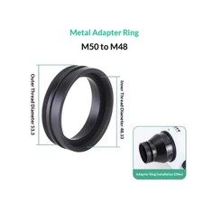 M50  M48 Metal Adapter Ring50mm  48mm Thread for Stereo Microscope Objective Mount