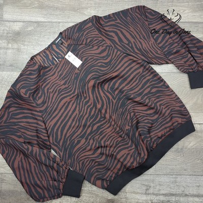 Express Long Sleeve Shoulder Pad Top Size M