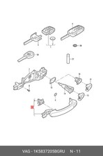 Original VW EOS 1F Türgriff außen vorne 1K5837205BGRU Neuware OEM