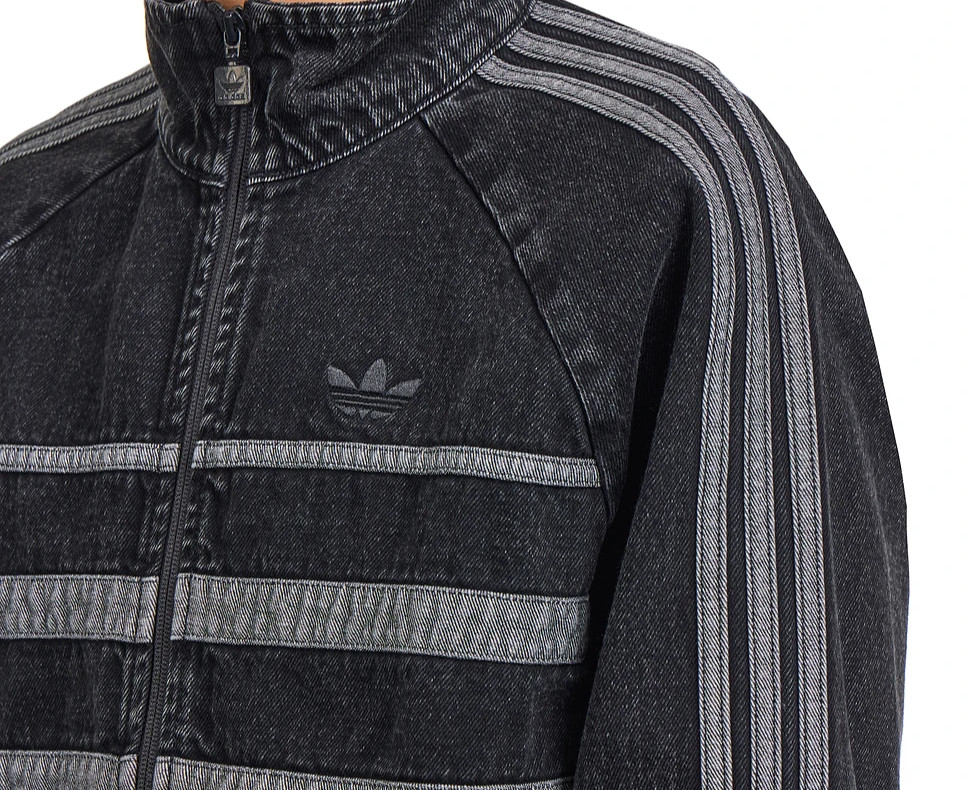 adidas Originals Adicolor Retro Collared Track Top Black Den