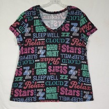 Secret Treasures Sleep Well Relax V-Neck Top Size XL 16-18 100 Cotton