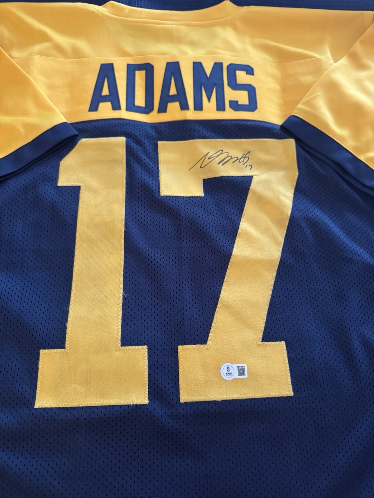Davante Adams Autographed Signed Los Angeles Rams / Pro Style Jersey Beckett 