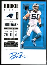 Ben Boulware RC Card 2017 Panini Contenders Rookie Autograph #213 