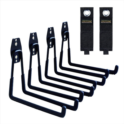 Heavy Duty Garage Hooks Wall Mount Storage Hanger 7.5'' Ladder Tool Hooks 4 Pack