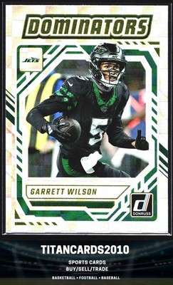 Garrett Wilson 2025 Panini Donruss Dominators Refractor New York Jets #DOM-GWN