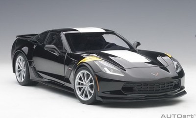 AUTOart Chevrolet Corvette Grand Sport Diecast Model Car - Black