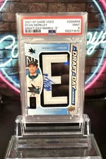 2021 SP GAME USED RYAN MERKLEY DRAFT DAY MARKS-"E". RPA SP /35. PSA 9. POP 1