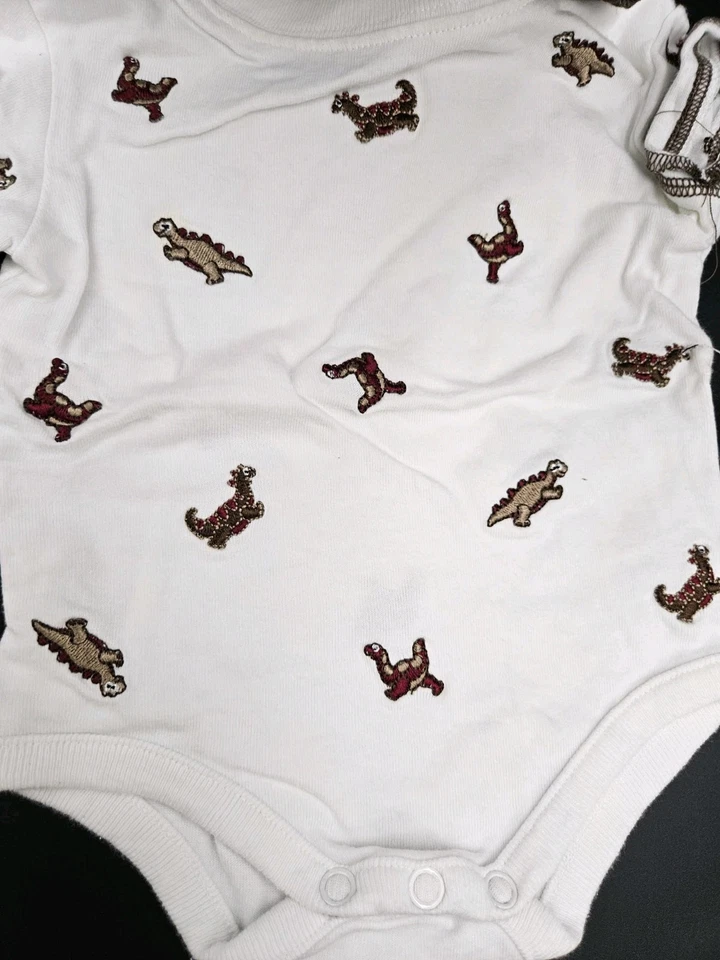 Conjunto de 2 piezas de dinosaurio bebé koala de 3-6 meses, ropa de bebé unisex  Foto 2 de 4