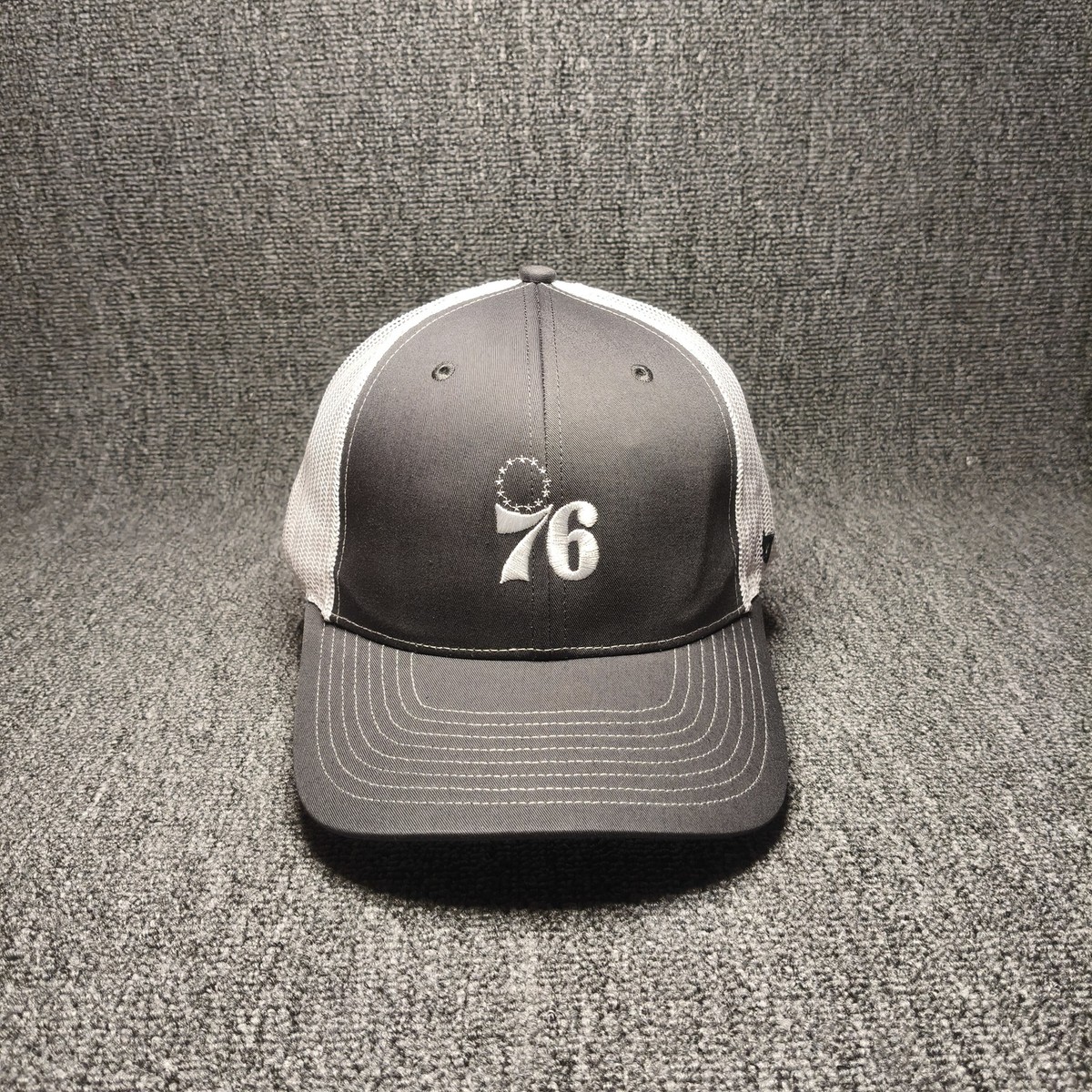47 Brand Philadelphia 76ers NBA Trucker Snapback Hat Gray White