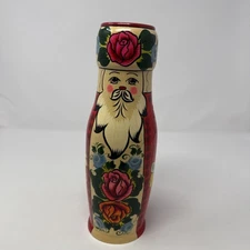 VTG  Russian Nesting Doll Santa Christmas Decoration Ded Moroz Matryoshka Just 1
