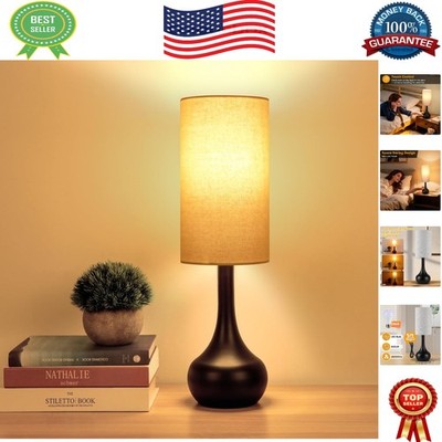 Vintage Black Touch Control Lamp with 3 Dimmer Settings - Perfect for Home Decor