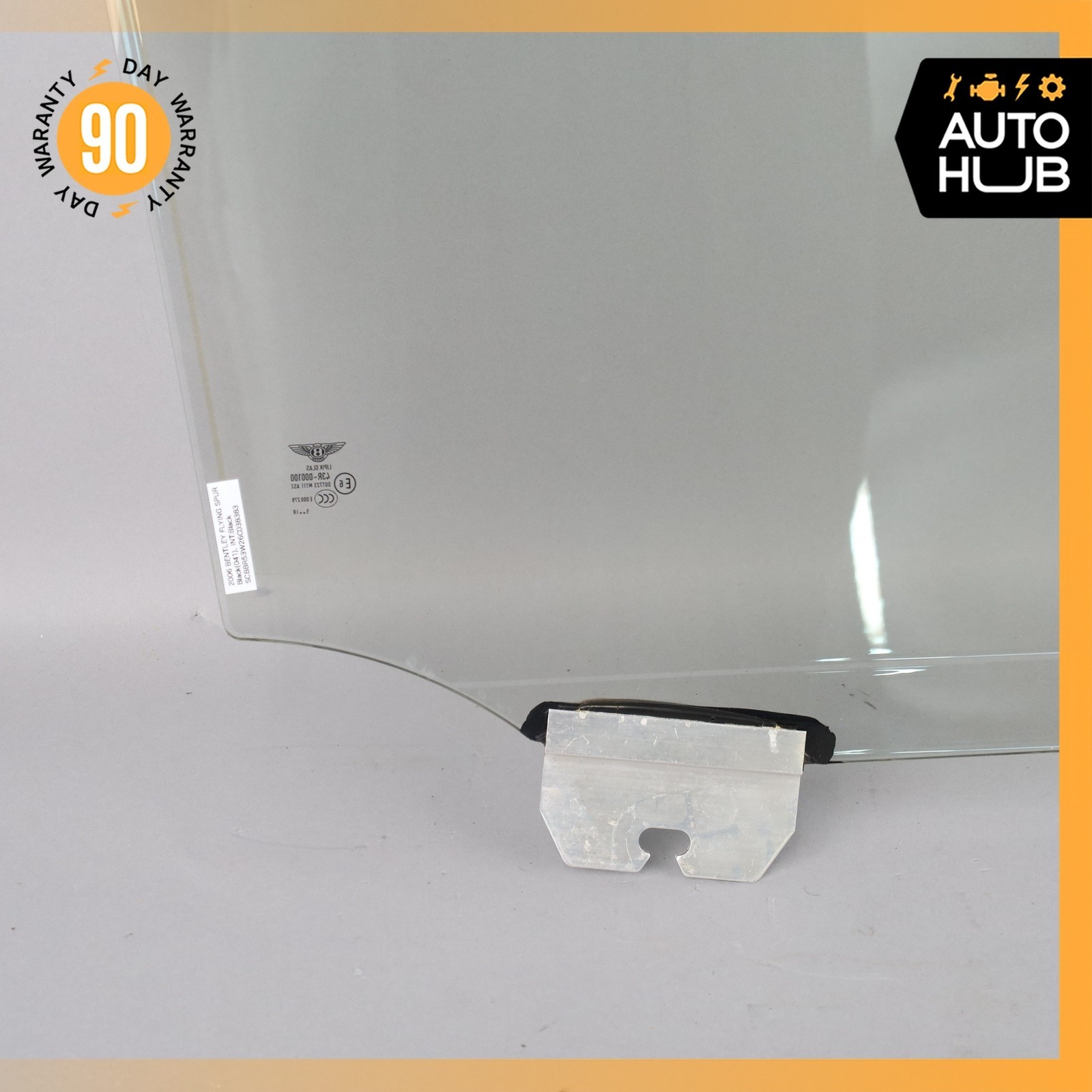 06-13 Bentley Continental Flying Spur Rear Left Side Door Window Glass OEM