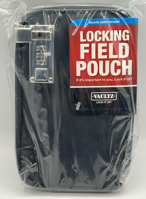 #ad Vaultz Locking Field Accessories Pouch 5x8x5 Black aa36 $19.90