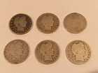Barber Quarters 90% Silver - Lot of 6