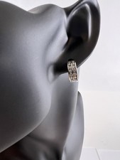 925 Sterling Silver CZ Hoop Earrings 14mm Huggies