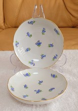 Meissen, 1st choice, TOP, 1× bowl/saucer, forget-me-not, Meissen porcelain.