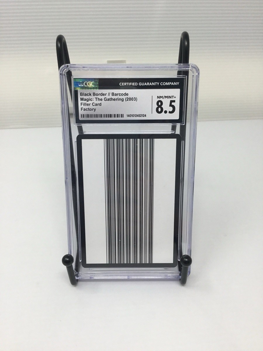 mtg barcode filler card Black Border Barcode Magic The Gathering 2003 Filler Card Factory CGC 8.5