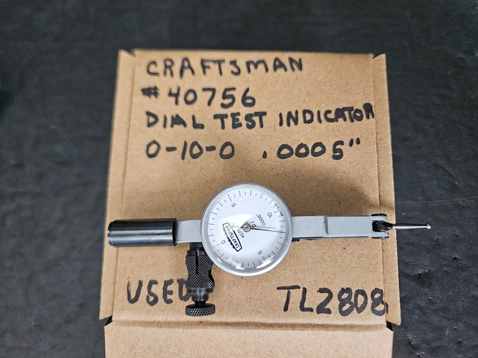 CRAFTSMAN #40756 .00058" 0-10-0 DIAL TEST INDICATOR ENGLAND (TL2808)