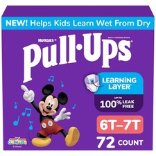 Pull-Ups Boys' Potty Training Pants, Size 6T-7T Training Underwear 55-75 lbs...