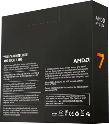 AMD - Ryzen 7 9700X 8-Core - 16-Thread 3.8 GHz (5.5 GHz Max Boost