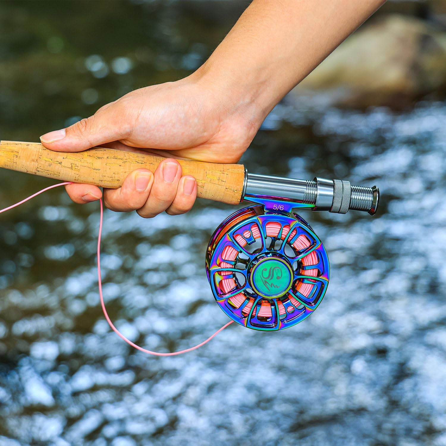 Fly Fishing Reel 7/8WT CNC-Machined Aluminum Alloy Large Arbor Lightweight Trout