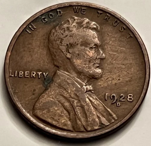1928-D Lincoln Wheat Cent — VG — Denver Mint — BN361