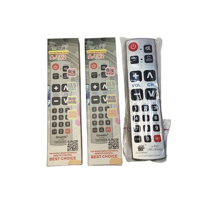 2 Pack Gmatrix Universal Advanced Remote Control A-TV2 Big Keys 99% Brands New