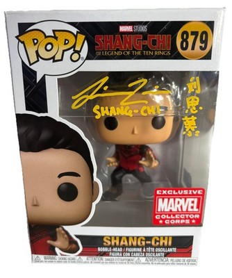 SIMU LIU signiert, benannt & zitiert ''Shang-Chi'' Marvel Filme Funko Pop! 879 BECKETT