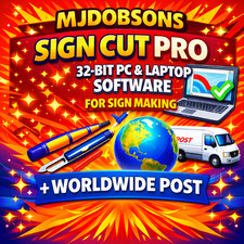 Sign Cut Pro USB | 32-Bit PC & Laptop Software for Sign Making Subscription Free