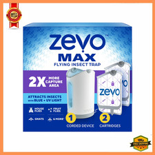 Zevo Max Flying Insect Trap Indoor Bug Catcher 2 Refills