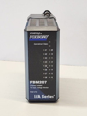 Foxboro FBM207 by Schneider Channel Isolated 16 Input Voltage Monitor P0914TD