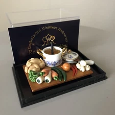 Reutter Porcelain - Dollhouse Miniature Turkey Thanksgiving Food Prep Cooking