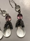 5 Glass Teardrop Fruit Crystal Czech French Dangle Purple Round Bead Lamp Drops — photo 10