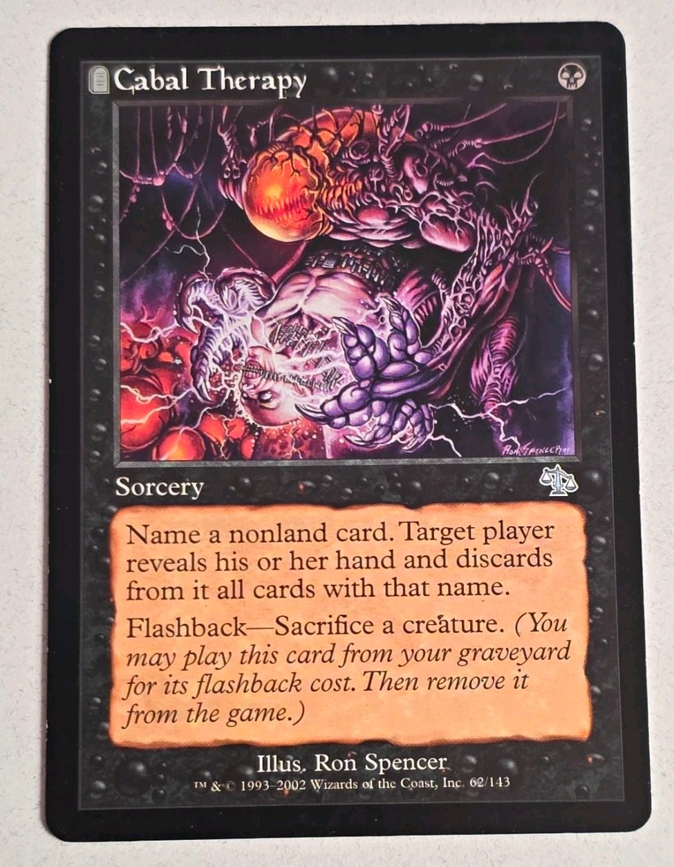 Cabal Therapy LP MTG Judgment #62/143 Uncommon Black Sorcery Ron Spencer 2002