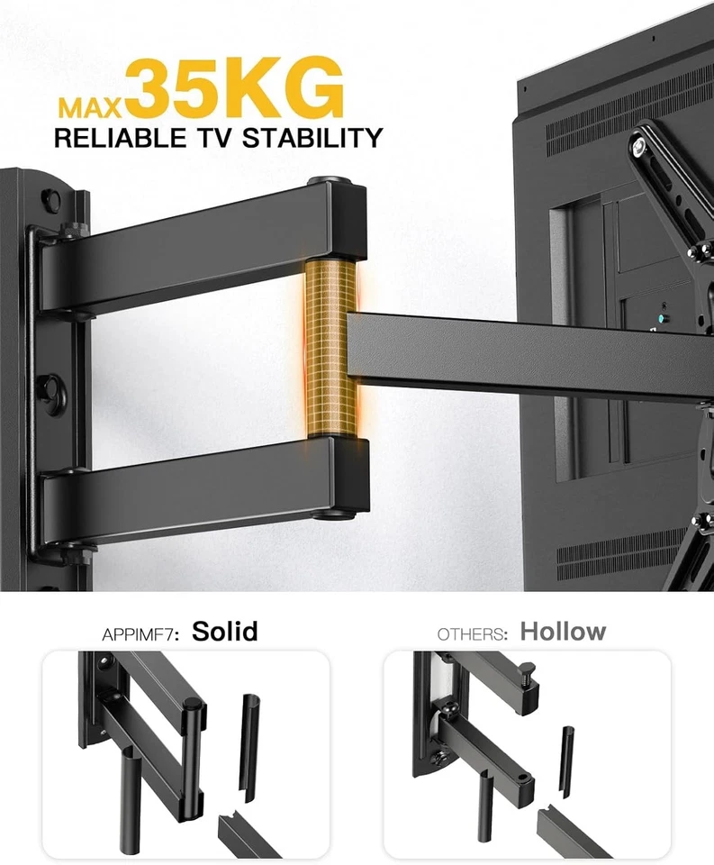Alphamount TV Wall Bracket for Most 26-60 inch LED 35kg Load 400x400 vesa Max - Image 3 of 4