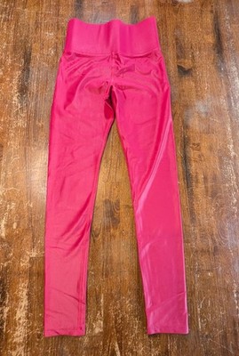 Carbon38 Dark Pink High Shine Leggings Size XS Activewear Athleisure Yoga Gym