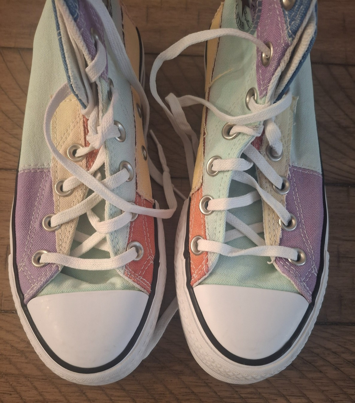 Converse Chuck Taylor All Star Hi Top Patchwork Womens Sneakers Shoes Size 6 thumbnail 6