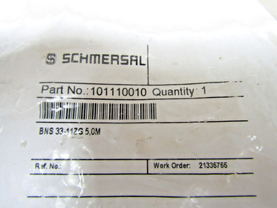  NEW SCHMERSAL 101110010 BNS 33-11ZG5,0M MAGNETIC SAFETY SENSOR