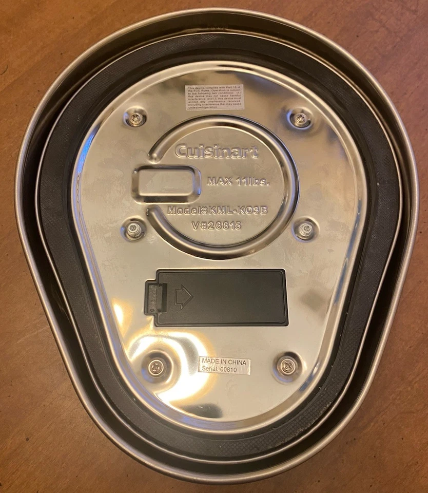 Cuisinart KML-KO3B Precisión Chef Bowl Báscula de Cocina Electrónica Acero Inoxidable Foto 4 de 4