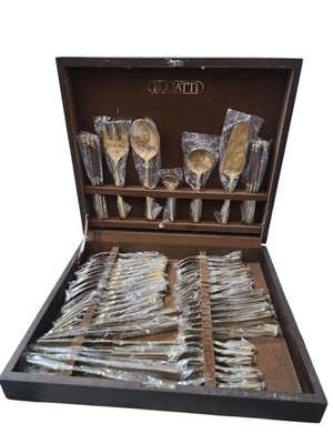 Vintage Bugatti Casa Italy Bronze Cutlery Set | Complete 1986 NOS | Handmade 