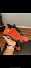 Air Jordan 14 Retro Ferrari Red Suede Sneakers