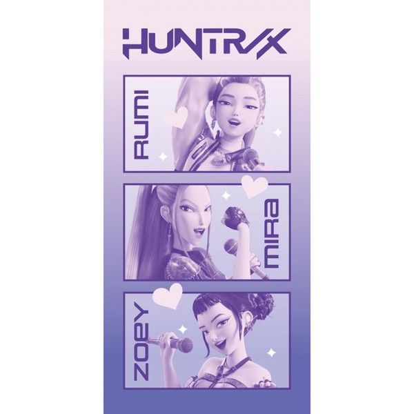 KPop Demon Hunters Strandtuch Huntrix Kinder Bad Pool Reise Baumwolle 70Cm-image