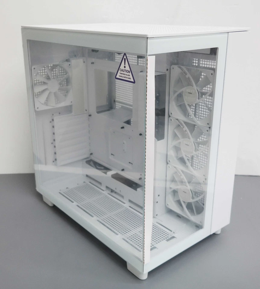 NZXT H9 Flow ATX Mid-Tower PC Case with Dual Chamber - White - Image 4 of 4