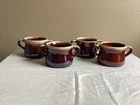 Vintage McCoy Pottery Brown Drip Glaze Double Handle Mug Soup Bowl USA