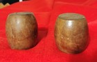 Unique vintage salt and pepper shakers small wooden 1960s — photo 4