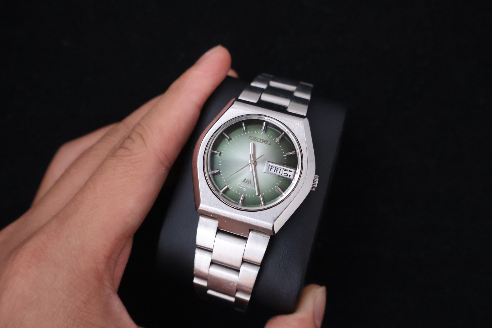 Serviced Rare Vintage 1972 Seiko Lord Matic Green Dial 25 Jewels 5606-6060