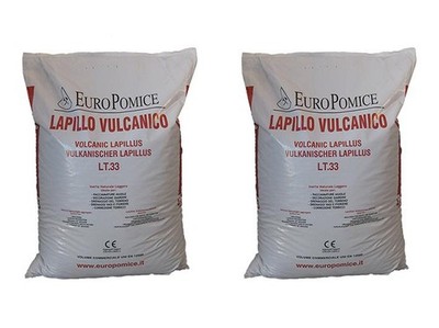 Roter vulkanischer Lapillus, vulkanische Lava 5/10 mm (2 Säcke à ca. 33 kg ? 33
