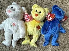 TY Beanie Baby - 3/6 Set Vanda, Bunga Raya, Mugungwha, Malaysia Exclusive, NWT