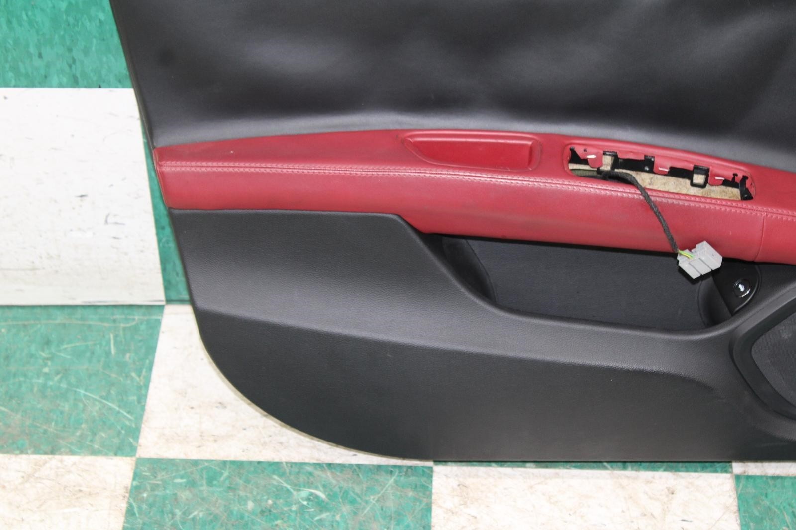 14-17 Ghibli Black Red Front Driver Side Left LH Interior Door Trim Panel OEM OE